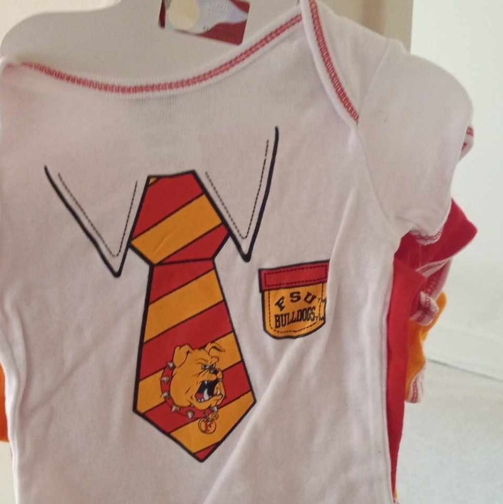 Baby collage football onesies